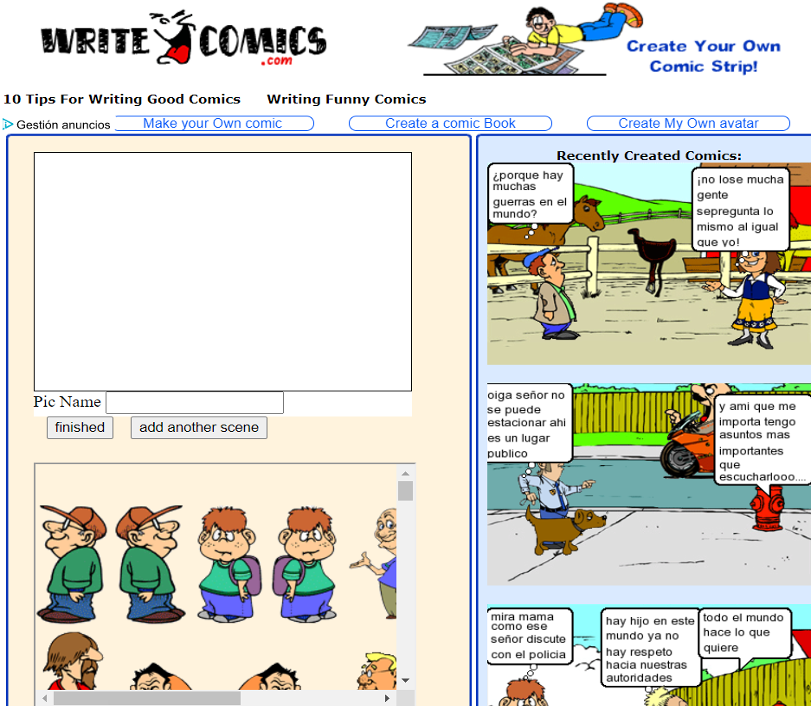 Blinking a Book - Create Your Own Comic Strips Online with MakeBeliefsComix
